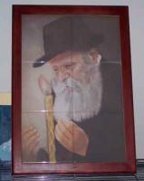 My friend Hanah did a oil painting of the Great Rebbe and asked me to create a tiled mural, so 